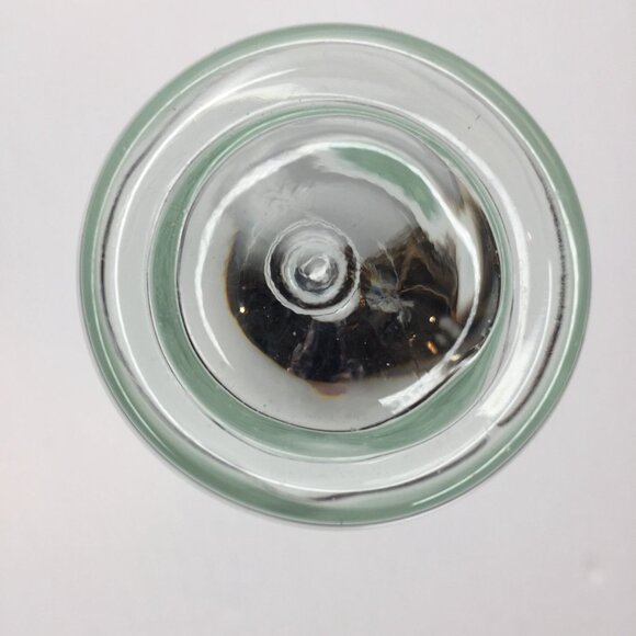 Vintage Set of 2 Clear Glass Bud Vases Flared Bubble Base 8" 10" Home Decor - Picture 5 of 16